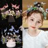 Butterfly Pearl Headpiece Imitation Pearl Kid Hair Hoop Flower Child Crown Children Headband Hanfu