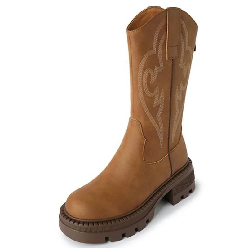 Модные женские туфли на плоской подошве средней длины тонкие стили ботинки челси зимние мягкие ботинки 2024 весна осень готические ботинки удобные для ходьбы Zapatos Mujer