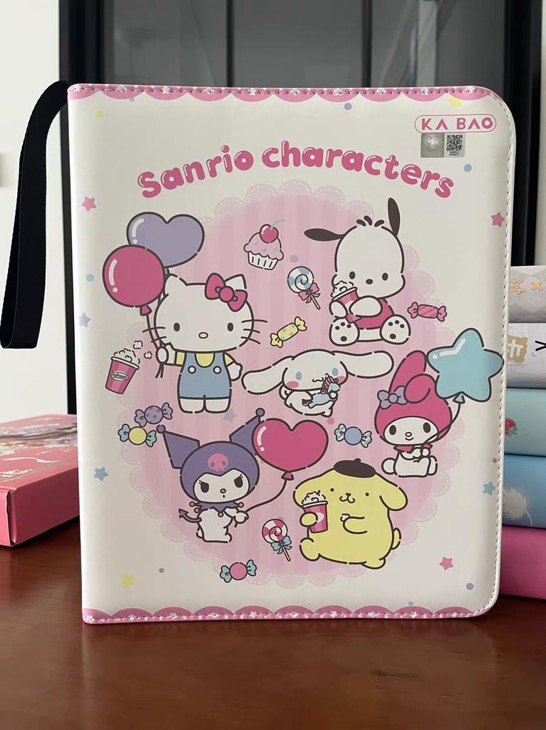Sanrio Милый кардхолдер-альбом на молнии для фотокарточек Kuromi Держатель для карт Детские подарки-сюрпризы на день рождения
