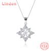 Линдон Стерлингового Серебра 925 Классическое Женское Ожерелье Кулон Циркон Модный Подарок