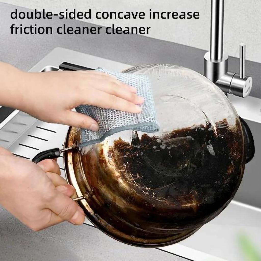 12/1 шт. Волшебная салфетка для уборки, утолщенная двухсторонняя металлическая проволочная тряпка для мытья посуды, кухонные полотенца для мытья посуды, чистящие инструменты