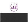 Wall Mounted Headboard Panels 12 Pcs Black 90 X 30 Cm Fabric