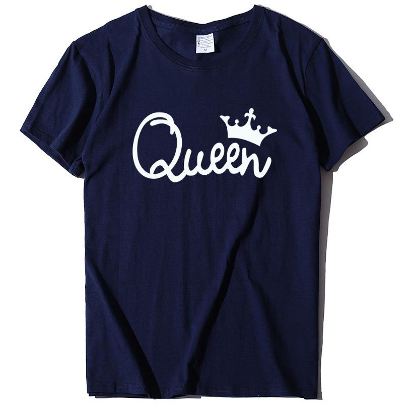 Женская повседневная футболка Queen из чистого хлопка с 3D-принтом и короткими рукавами