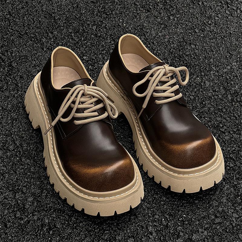 Модная мужская и женская обувь больших размеров 38-48, туфли дерби, британская ретро-обувь для мужчин, обувь на платформе, кожаная обувь с круглым носком, Sapatos Para Hombre