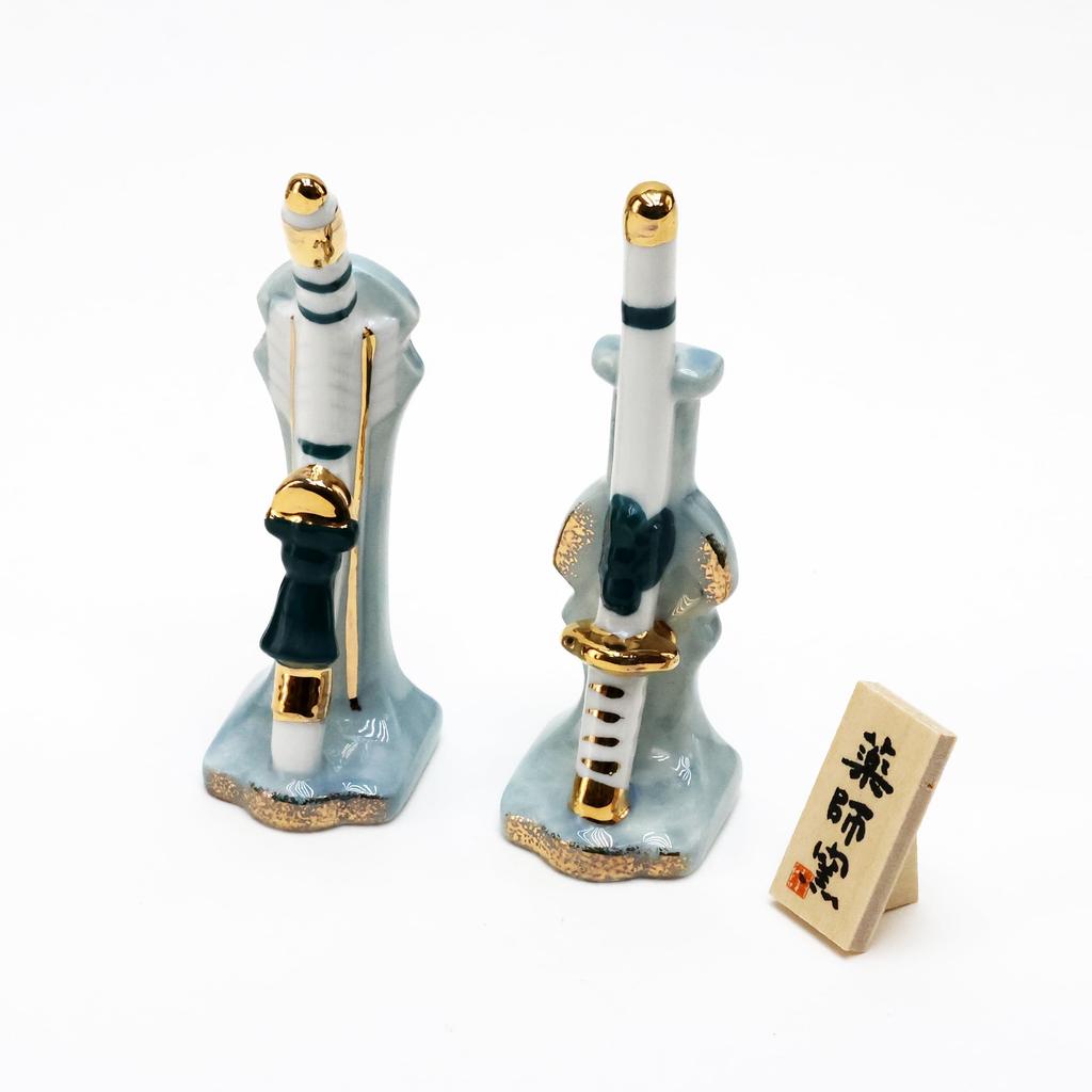 Осака Чосейдо Май Кукла Шлем Компактный Мини День Успеха Белый и с Черным Экранным Украшением, Шлем, Мальчишеская Церемония, Керамика, Шлем, Индиго,