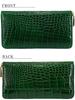 Green Crocodile Leather Wallet Long Wallet Genuine Single Piece Leather Unrivaled Crocodile Leather Crocodile Skin Crocodile Leather Crocodile Leather