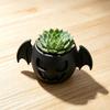 Small Succulents Pot for Windowsills Bat Wing Pumpkin Planter, 3D Printed Halloween Gothic Plant Personalized Desktop Organizer Pot, Multi-Purpose
