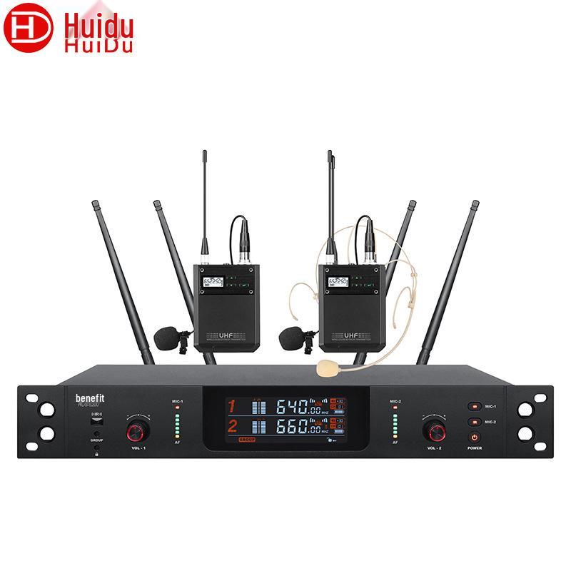HuiDu HDS-5200 True Diversity Беспроводной Двойной Профессиональный Конференц-Микрофон