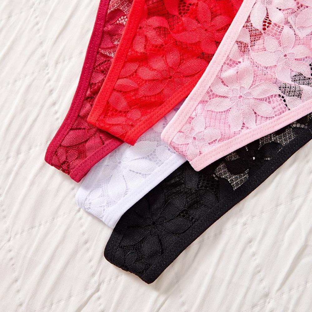 Новый трансграничный продукт Женское нижнее белье с жемчужной подвеской Внешняя торговля Amazon специализируется на многоцветных кружевных женских стрингах с низкой посадкой
