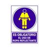 DUVER - SEÑAL 697 PLAS.345x245''OBL.ROPA REFLECT'' ES OBLIGATARIO EL USO DE ROPA REFLECTANTE