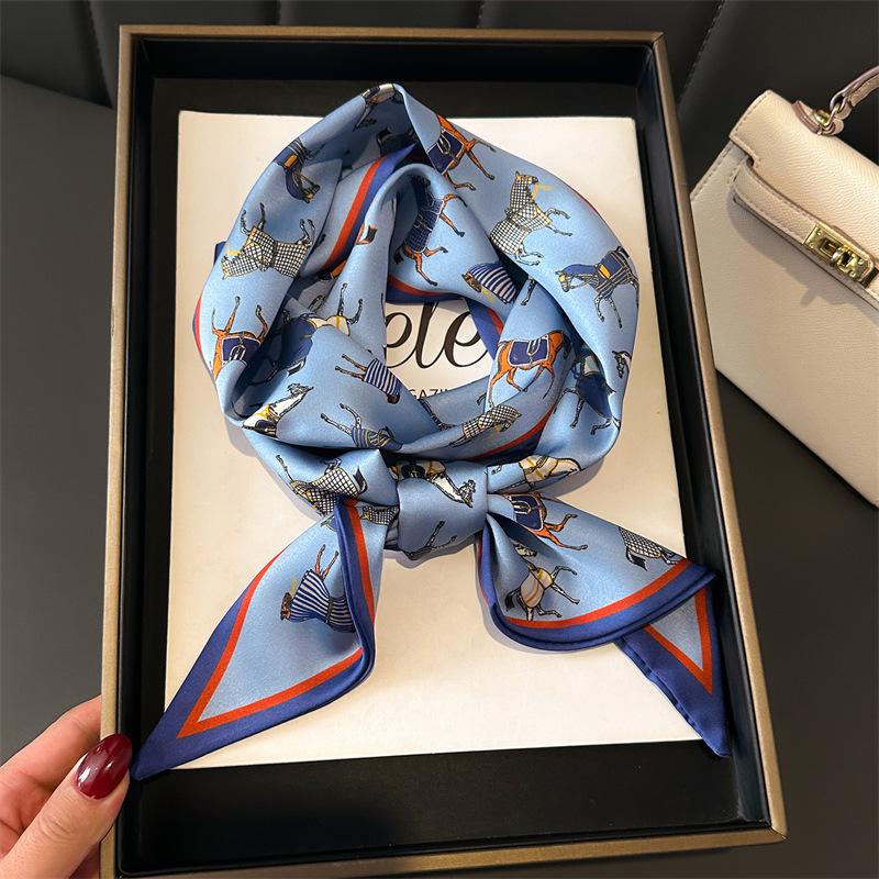 New Animal Leopard Scarf Skinny Ribbon Hairbands Women Neck Kerchief Foulard Soft Hair Bands Scarves Bag Handle Ribbon