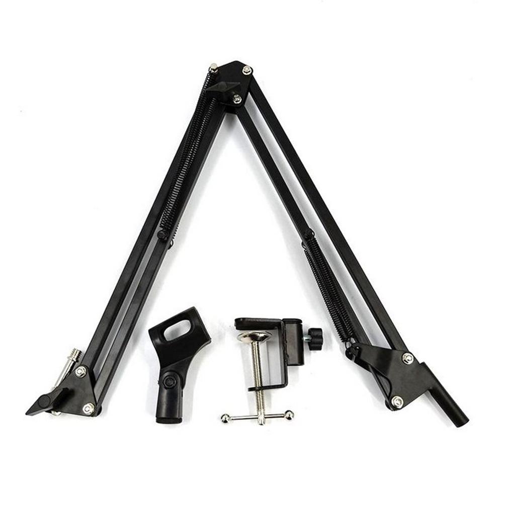 Universal Microphone Arm Stand Holder and Table Mount Black