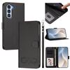Happy Heart Pattern Magnetic Closure Vegan Leather Phone Case With Wrist Strap For ZTE Blade A56 4G
