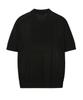 IL CORSO Essential Cable Collar Short Sleeve Knit Black Iesw5E502Bk