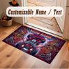 Fantasy Magic Theme Crystal Velvet Floor Rug Personalized Custom Name Text Warm Carpet Home Decoration