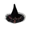 Mesh Halloween Hair Clip Flower Witch Hairpins Headpiece Witch Hat Hair Clip  Costume Party