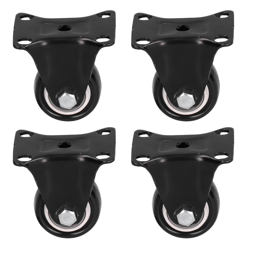 4pcs Heavy Duty Caster Wheel 40mm Diameter Caster Accessory for Carts Case Toolbox Black