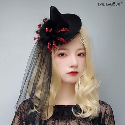 Хэллоуин Ужас Смешный Паук Колдун Цилиндр Заколка Готика Праздничное Платье Аксессуары Для Волос FJ--