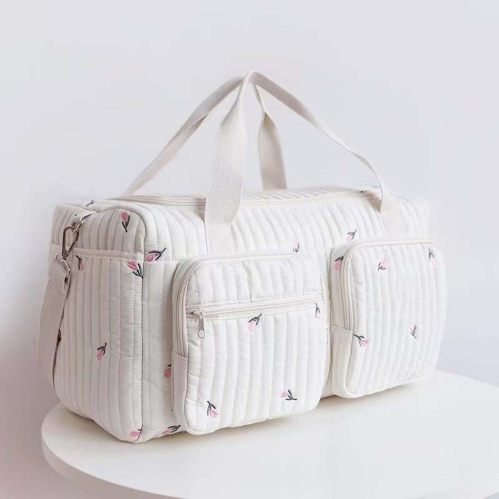 Large Capacity Diaper Organizer Quilted Cotton Travel Handbag Mommy Bag Newborn CareInfant Nursery