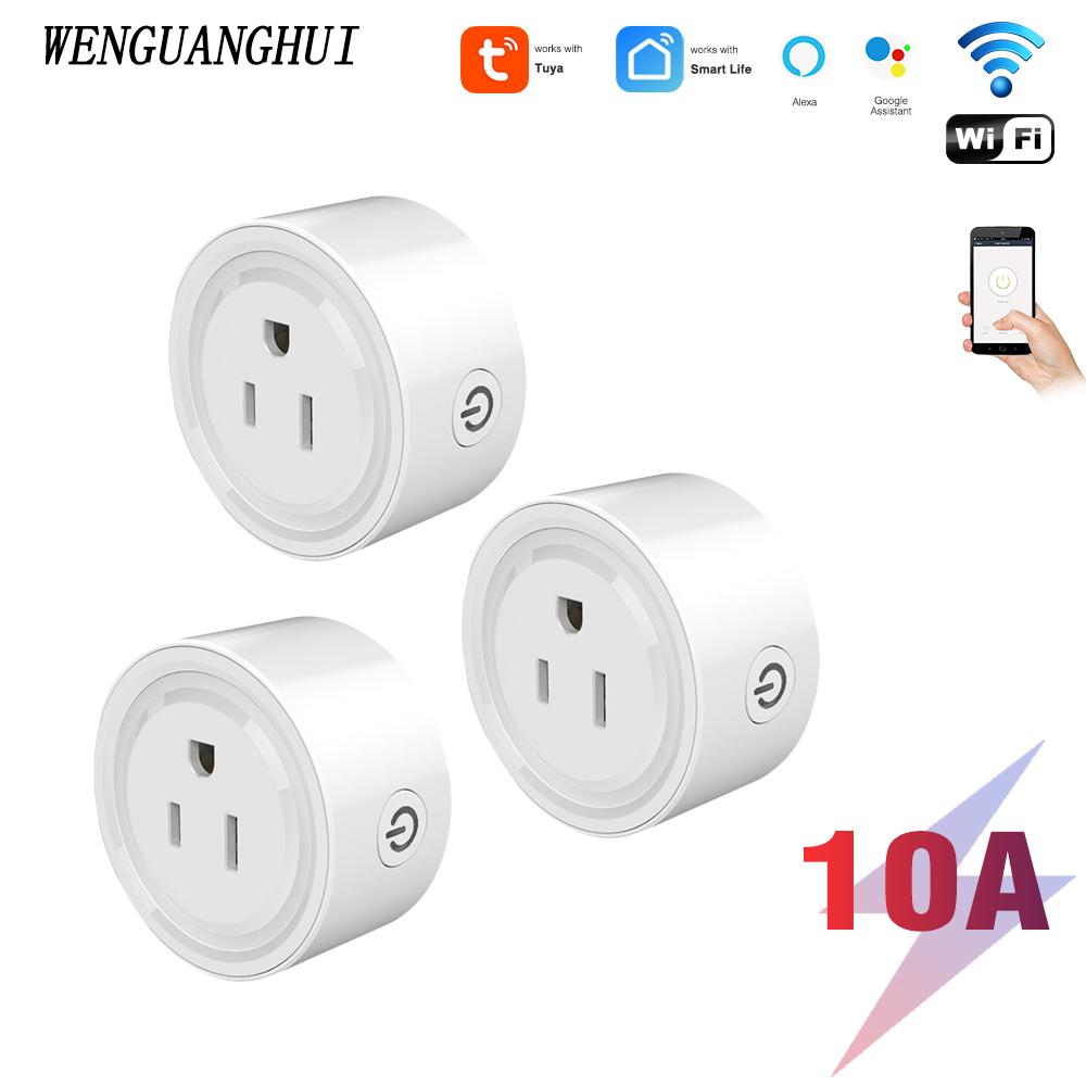 10a Us Wi-Fi умная розетка адаптер умный дом розетка Tuya монитор мощности таймер работает с приложением Alexa Google Home