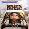 3pcs Custom Name Native Spirit Fire Bedding Set Printed Bedding Set Duvet Cover Closure Includes 1 Duvet Cover & 2 Pillowcases Bedroom Decor