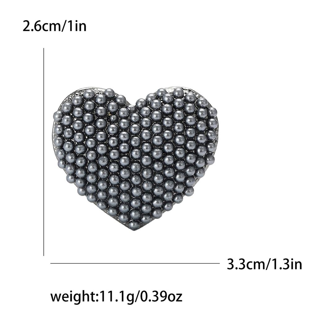 Модная жемчужина Маленькая брошь в виде сердца Niche Premium Heart Pin Женская одежда Аксессуары Корсаж