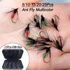 5/10/15/20/25Pcs Ant Dry Fly Trout Fishing Flies Fishing Lure Artificial Insect Lure Rainbow Grayling Fishing