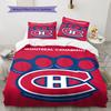 Montreal Canadiens Pattern Bedding Home Decoration Birthday Gift ( 1 duvet cover + 2 pillowcase, without core),fan merchandise.