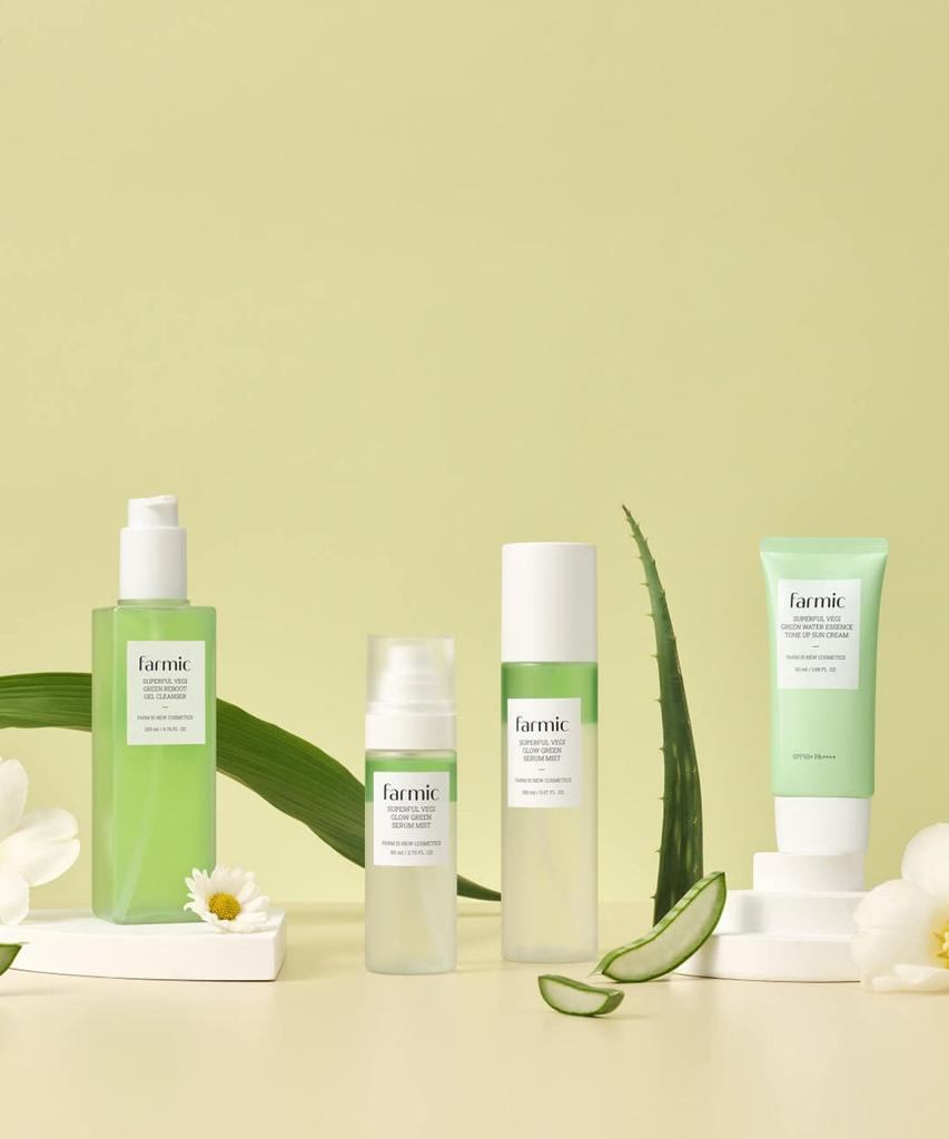 [2 Items] Superful Veggie Green Water Essence Tone-Up Sun Cream 50ml