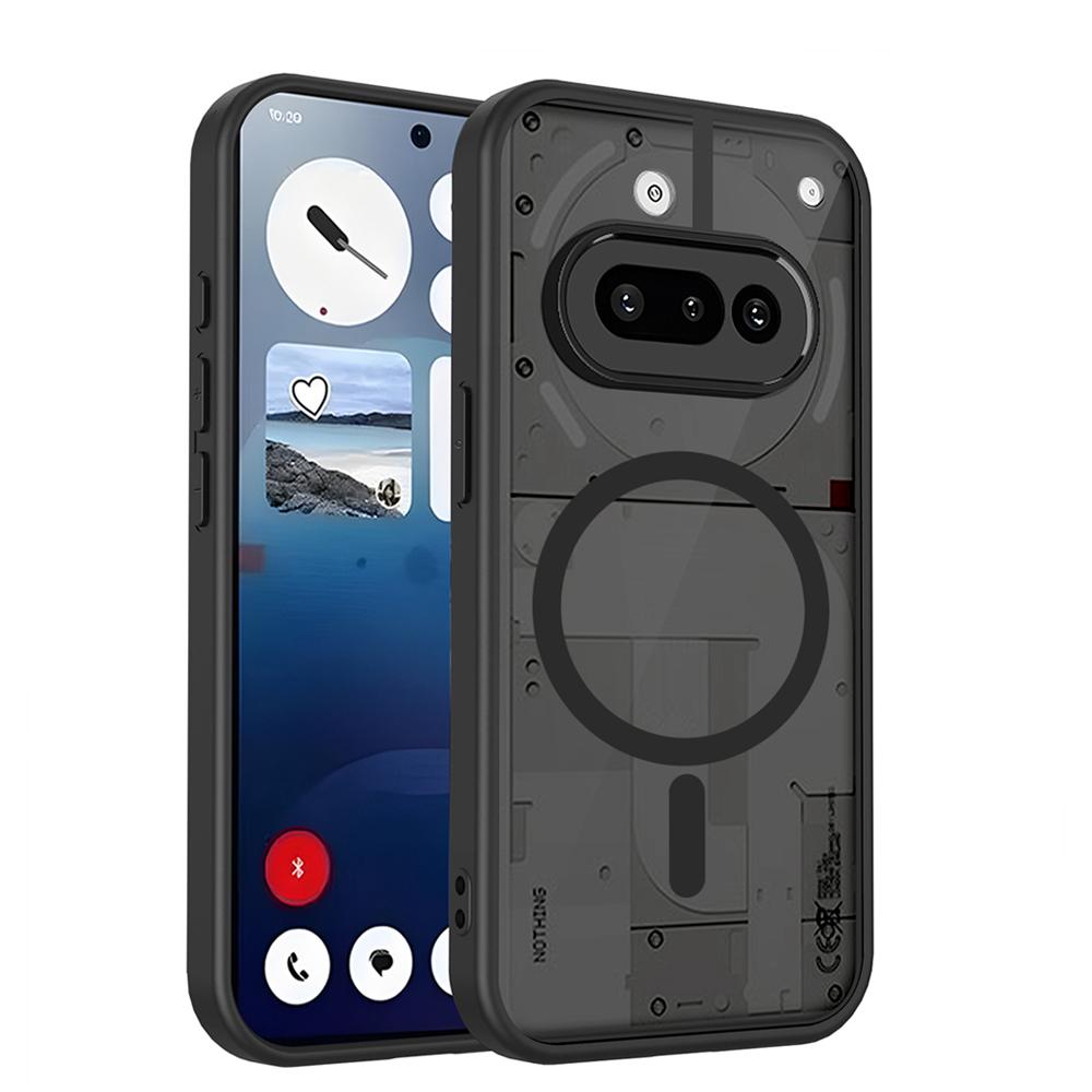 KEYSION Магнитный чехол для телефона Nothing Phone 3A Силикон+ПК Матовый Полупрозрачный Ударопрочный Чехол на заднюю панель для Nothing Phone 3A Pro