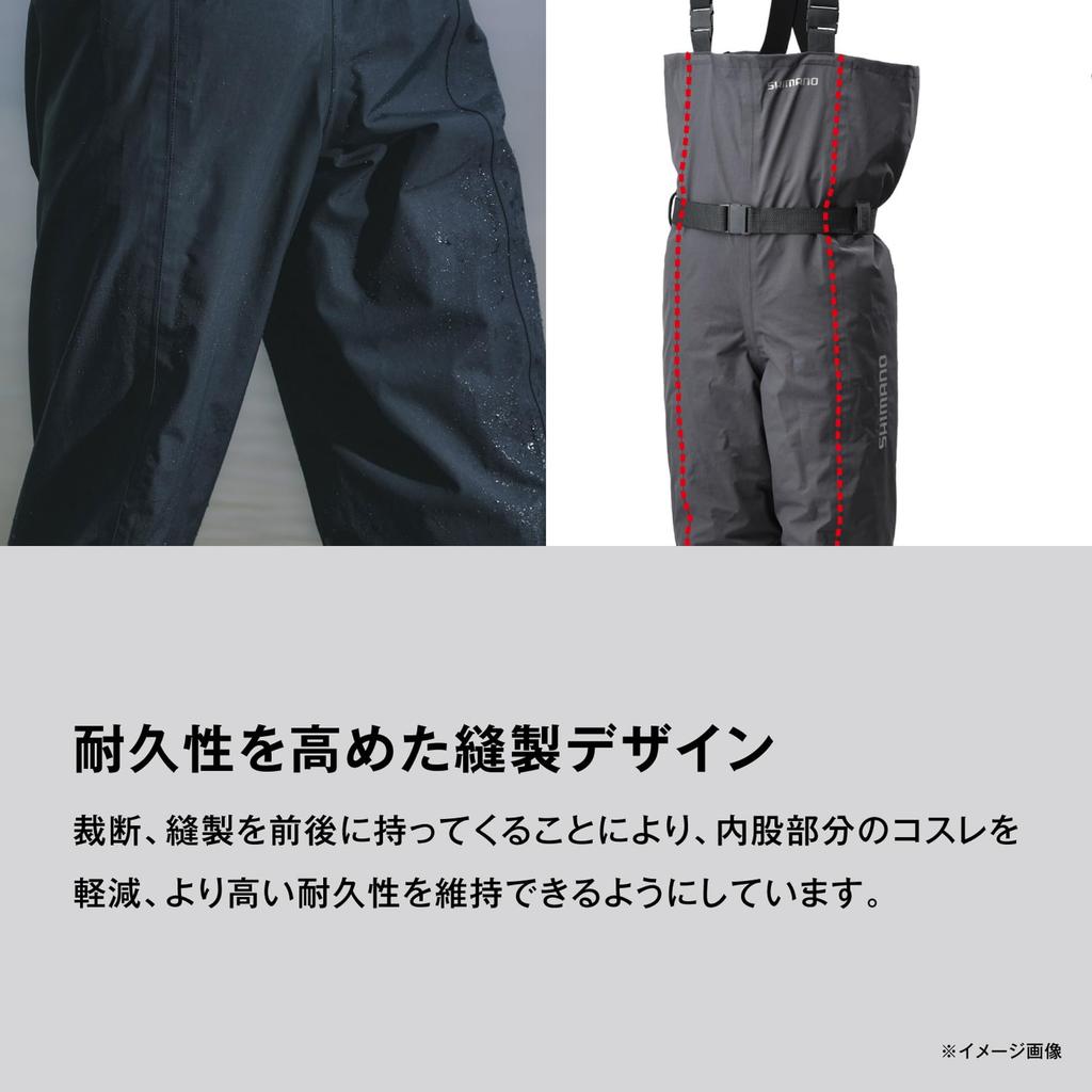 SHIMANO DS4 Вейдерсы до груди, крой, подошва из войлока, угольный, XS, FF-043X