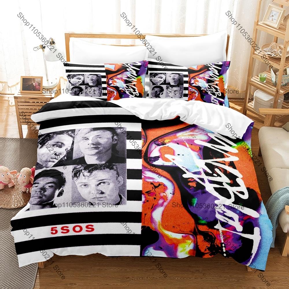 5 Seconds of Summer Мировой Тур Комплект Постельного Белья 3 Предмета Музыкальная Группа Пододеяльник Наволочка 5SOS Everyone's A Star Комплект Одеяла