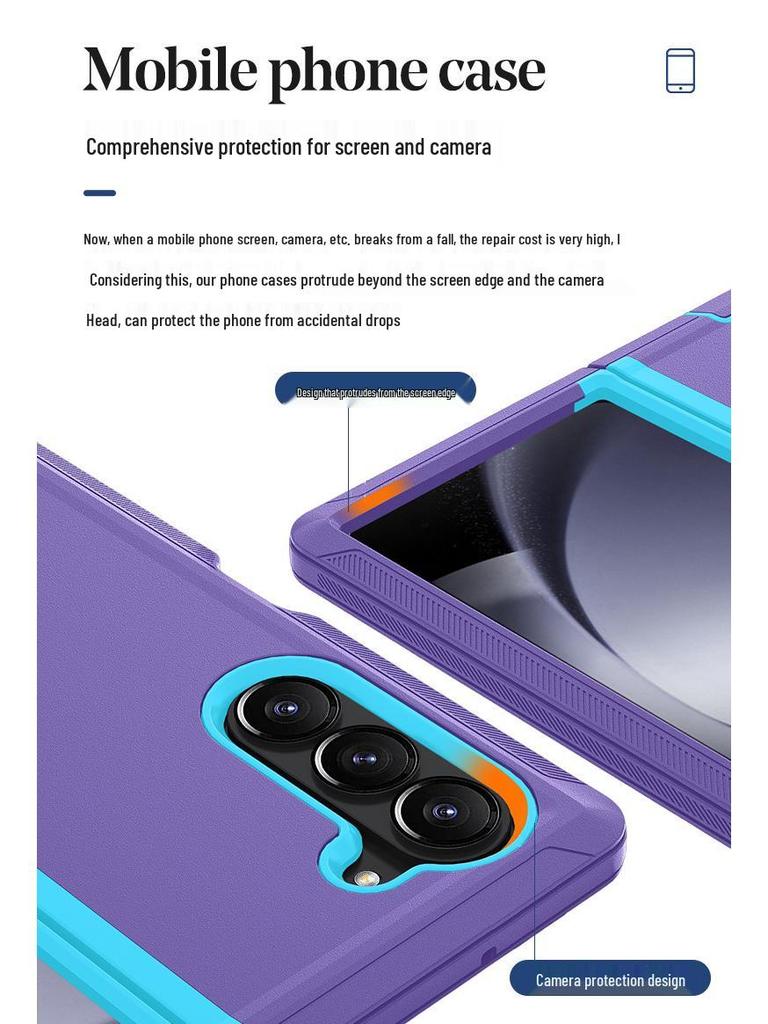 Чехол-книжка с тройным сложением Samsung Z-Fold 6 с защитой от падения