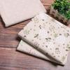 150x50cm Cotton Linen Blue Retro Orchid Fabrics Rural and Pastoral Style Handmade Curtains Handbags Handmade DIY Home Decoration