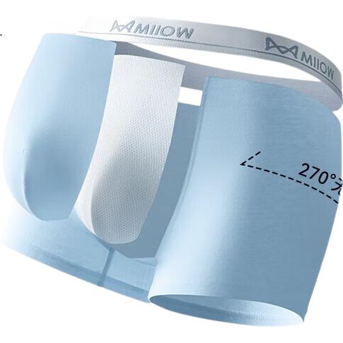 MiiOW Teen Boys Pure Cotton Underwear Development Period Student Boxer Briefs for Middle and High School Kids
