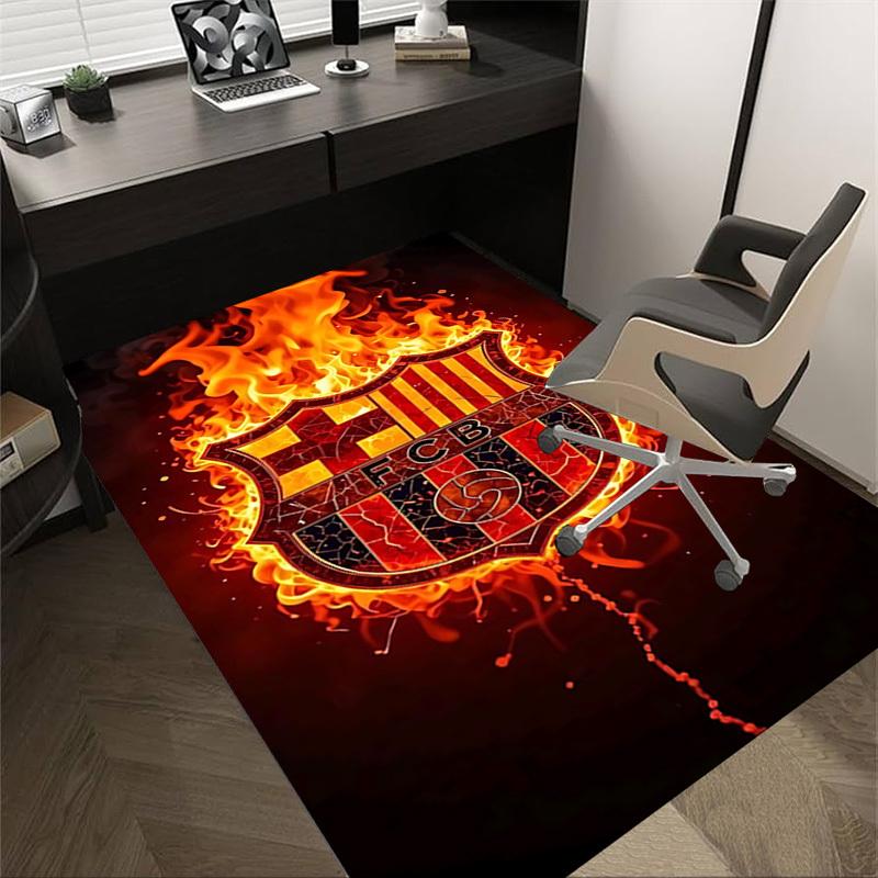 1 шт. Коврик FCB Flames, противоскользящий, полиэстеровый, для пола, для офиса, спальни