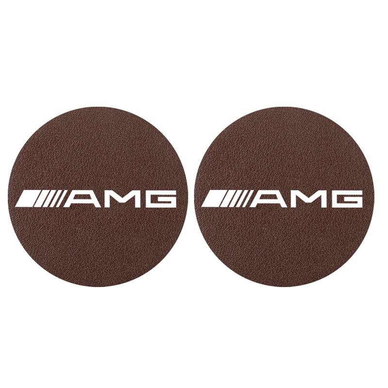 Car Water Cup Anti Slip Pad PU Water Cup Pad Accessories Car Hub Cap For Mercedes Benz AMG W214 W205 W204 W206 W213 W212 W211 W2