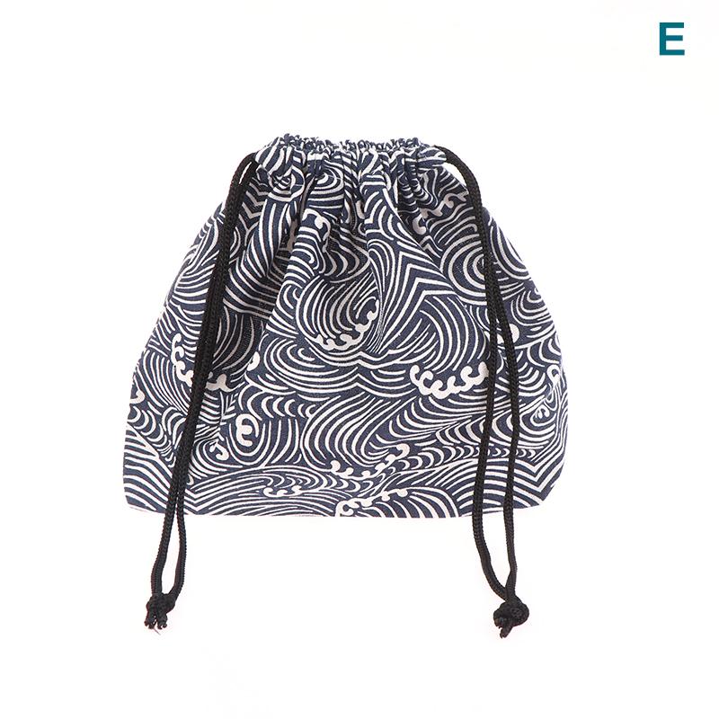 1 шт. в японском стиле, сумка для хранения ланч-бокса на шнурке для путешествий, пикника, портативная, легко моющаяся, бенто, ланч-бокс, сумка-тоут