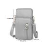 three-layer zipped mobile phone bag, crossbody bag, neck strap mobile phone wallet, fashionable wallet