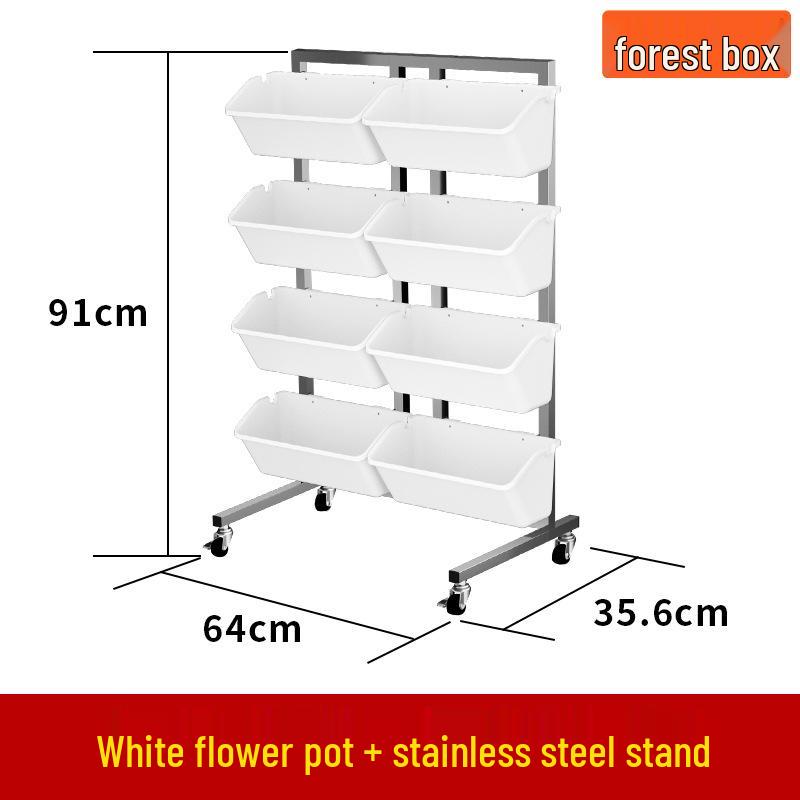 Forest Box Многоуровневая Цветочная Подставка из Нержавеющей Стали для Пола или Балкона