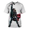 Мужская летняя футболка Marvel Street Fashion с 3D-печатью, новая, с коллаборацией Мстителей и Тора, для детей, свободный топ с коротким рукавом, 3D-печать