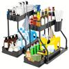 Double-layer drawer seasoning household kitchen storage rack bathroom sink layer debris storage rack