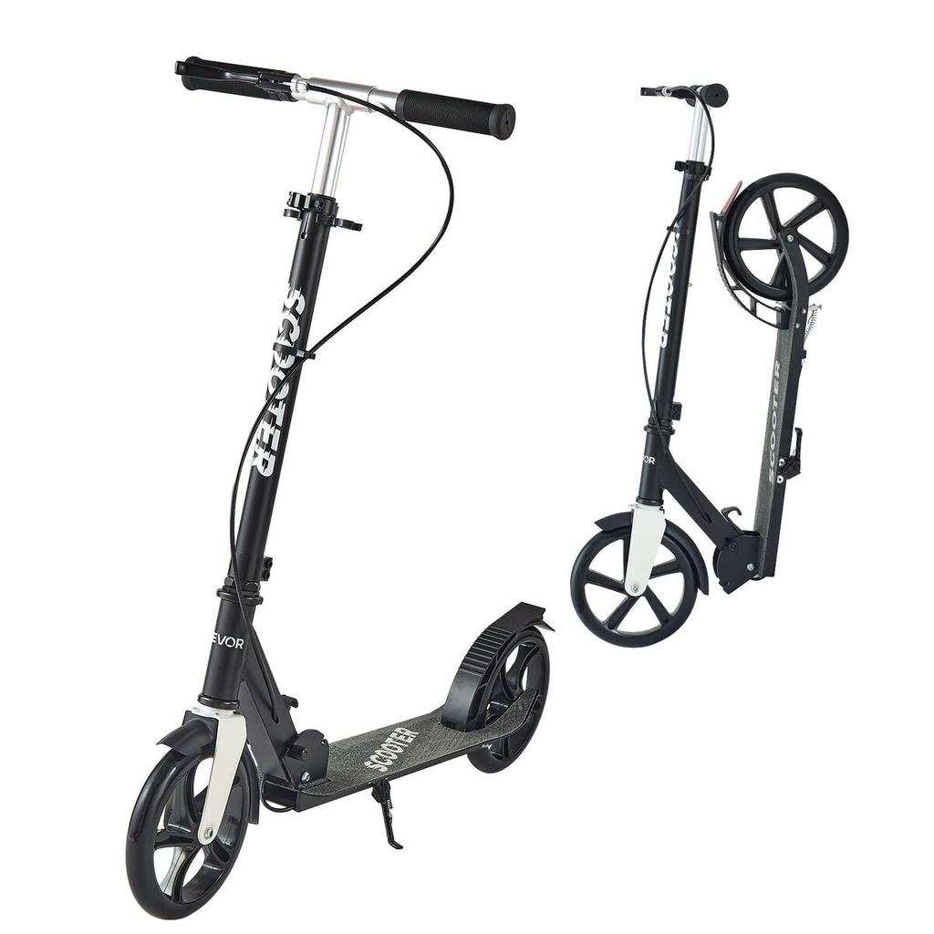 Kick Scooter for Kids Ages 8+, Teens & Adults, 2-Wheel Toddler Scooter with Adjustable Height Handlebar, Wide Anti-Slip Deck, Foldable Lightweight for