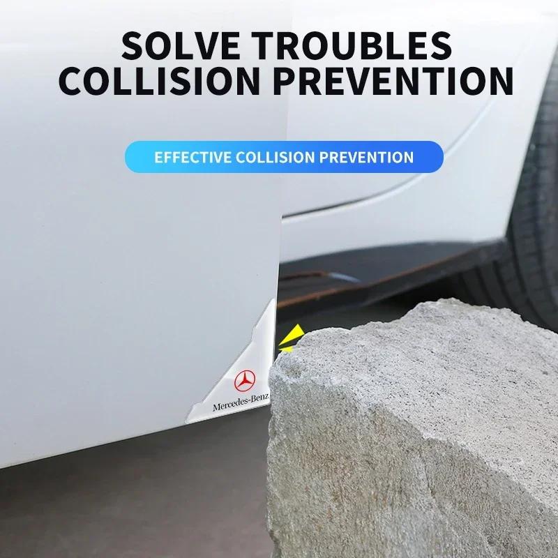 2 шт. Автомобильные накладки-защита от столкновений и царапин на двери, прозрачная наклейка для Mercedes Benz AMG W124 W202 W203 W204 W210 W211