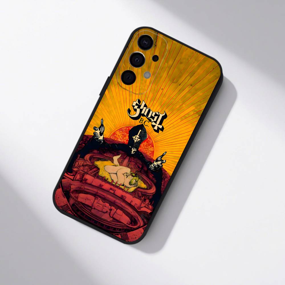 Чехол для телефона в стиле хэви-метал с изображением призрака для Samsung S25, S24, S21, S22, S23, S30, Ultra, S20, Plus, Fe, Lite, 5G Черный