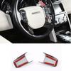 2pc Carbon Fiber Trim Steering Wheel Bottom Frame For Range Rover L405 2013-2022