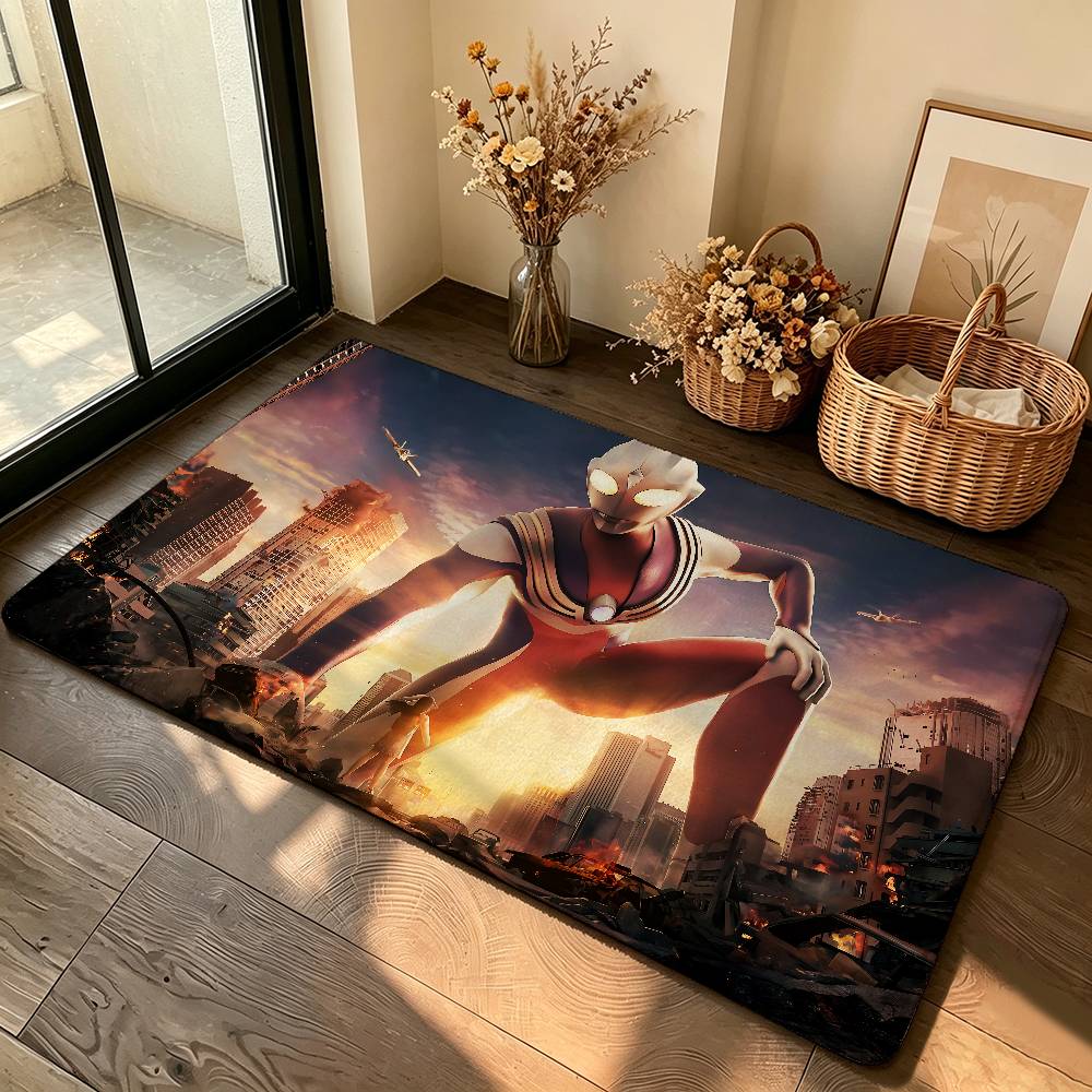 Cool-U-ultraman-S Childhood Memories Carpet Bathroom Anti-slip Door Mat Home Decoration Mat Entrance Door Mat Scratch-resistant