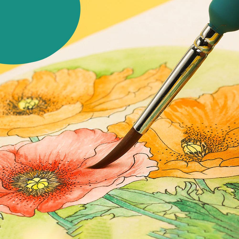 11Pcs Miniature Wolf Hair Paint Brush Art Painting Brushes Artistic Watercolor Brush Oil Painting Brush Drawing Hand Painted