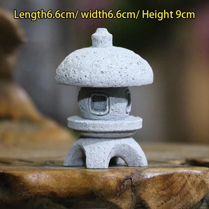 Ретро беседка китайская башня фонари мини пагода модель китайский дзен мини фэншуй миниатюрная статуэтка песчаник домашний сад декор