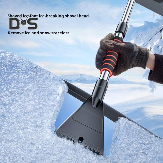Раздвижная лопата для снега с пенопластовой рукояткой, скребки для льда и щетка для снега для лобового стекла автомобиля, грузовика, внедорожника, фургона, автофургона, рождественского подарка